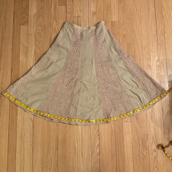 Coldwater Creek Tan Full Midi Skirt, Size XSP - Picture 6 of 9